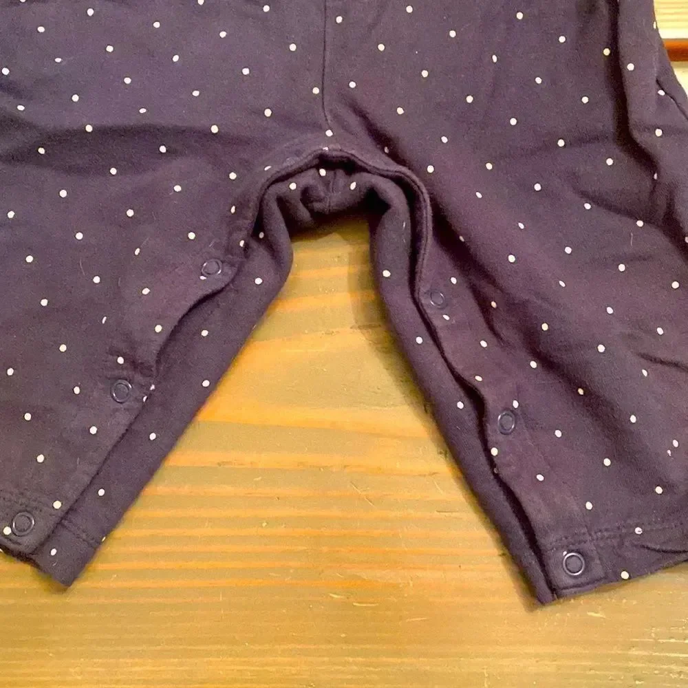 3/$15 Baby Girl Blue and Gold Jumper
